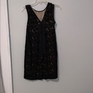 Black lace dress with bow